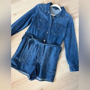 Denim romper